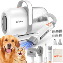 Afloia Dog Grooming Kit with Vacuum, Cat Clippers, Suction 99% Pet Hair, Profess