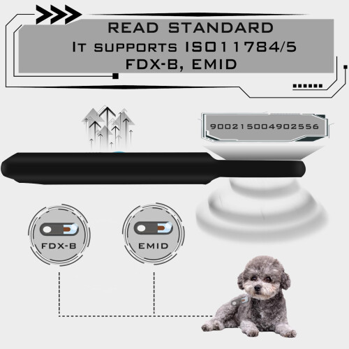 Smoostart Microchip Scanner ISO11784/85/FDX-B/EMID 1000 Data Upload to PC 1