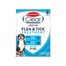 Bob Martin Clear Flea & Tick Fipronil Spot On for Large Dog, 1 Tube