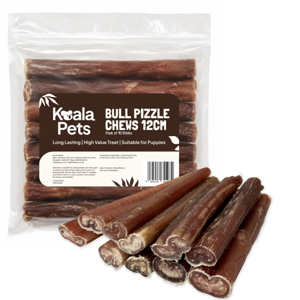 Photos - Dog Food Pizzle Sticks for Dogs 100 Natural, 10 Pack  - Bully Sticks for Dogs, Beef Dental Sticks For Dogs(12cm)