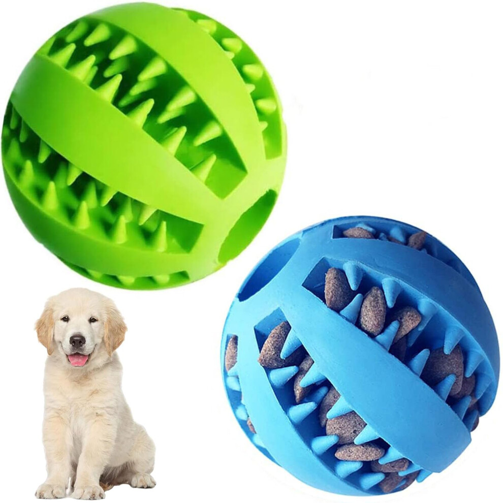 Photos - Dog Toy 2 Pack Interactive  for Treat Dispensing Squeaky Teething Chew Balls Dog Treat Ball for Small Dogs, Clean Teeth & Tr