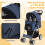 Maxmass Travel Pet Stroller, Foldable Small Medium Sized Dog Cat Trolley with St 4