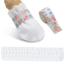 Eirian 20 Pcs Disposable Waterproof Dog Boots for Injured Paws Breathable Non Slip Pet Socks with Bandage, Mud Proof Paw Protectors for Heal