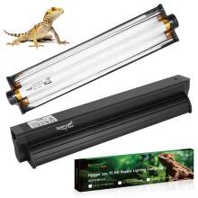 T5 UVB Light Reptile Kit 8W - 12"/31.6cm UVB Reptile Light Fixture Combo Kit 8W 10.0 UVB Light for Reptiles Terrarium Hood, Desert reptile L