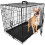 DogCrates+ Medium Foldable Dog Crate with 2 Doors, Non-Chew Plastic Removable Tr 1