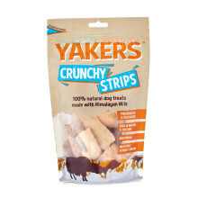 YAKERS Natural Dog Treats, Crunchy Strips, 70g - Healthy and Extra-Long-Lasting