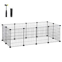 SONGMICS Outdoor Run DIY Small Animal Enclosure Small Animal Cage Puppy Run Rabb