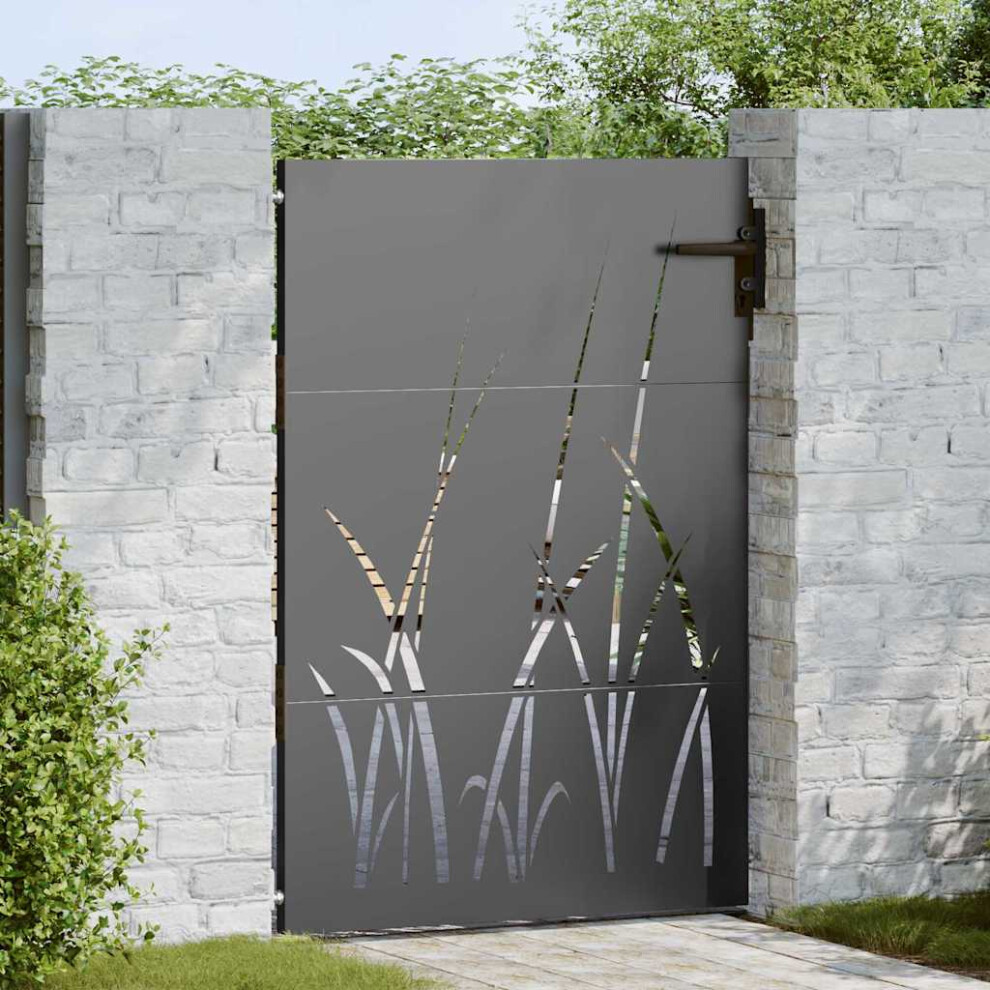 Vidaxl Garden Gate With Lock Black 85 X 125 Cm Powder-Coated Steel