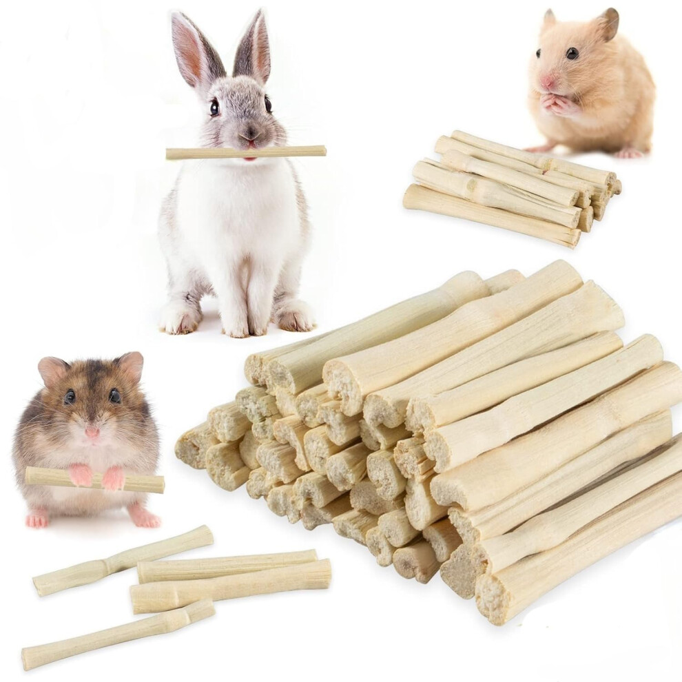 Muyyika Sweet Bamboo Chew Sticks Rabbit Toys Molar Treats Snacks For Guinea Pig Chinchilla Hamster Molar Treat Guinea Pig Food Snack Stuff F