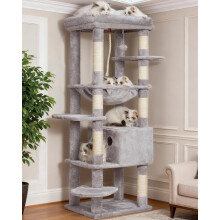 Heybly Cat Tree for Large Cats Heavy Duty,153cm XXL Cat Tower for Indoor Cats, M