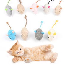 Adiwo Catnip Mouse Toys, 9 Pack Catnip Toys for Cats, Mini Pet Chew Small Plush