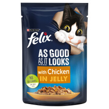 Felix As Good As It Looks Cat Pouches Chicken In Jelly 100g (20 Pouches)