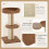 PawHut PawHut 91cm Cat Tower Scratching Posts Cat Tree for Indoor Cats Kitten Activity 4