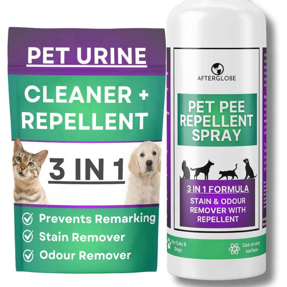 3-in-1 Pet Stain & Odour Remover Spray 500ml Cat Dog Urine Cleaner Carpets - Image 2