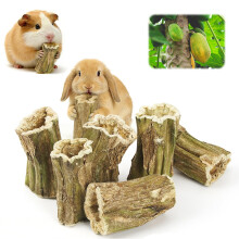 6Pcs Organic Papaya Wood Chew Sticks, Natural Teeth Toys and Boredom Breaker for