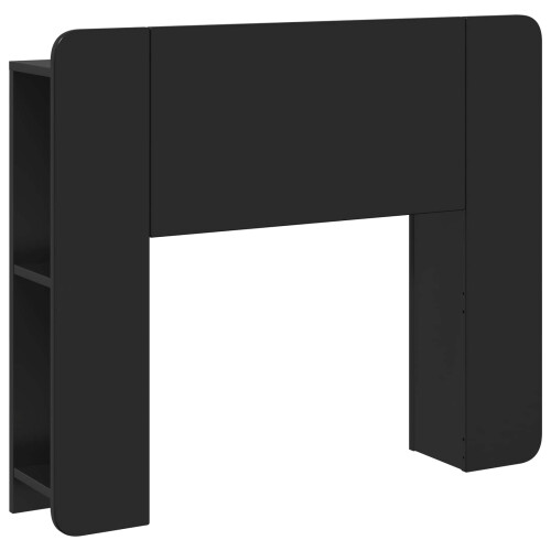 VidaXL vidaXL Headboard Cabinet with Storage Black Engineered Wood 1