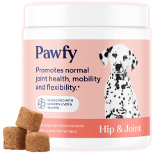 Pawfy Hip & Joint Chews for Dogs | Glucosamine, Chondroitin & MSM Formula | Supports Mobility, Flexibility & Joint Comfort | Senior & Large