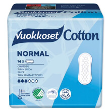 Hygiejnebind uden vinger 14 stk. VUOKKOSET COTTON NORMAL