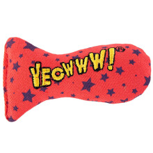 YEOWWW Stinkies Stars Cat Toy, red with blue stars