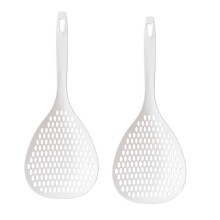 Nylon kookgerei met antisliphandgreep, antiaanbaklaag voor het veilig en efficiënt afgieten van pasta, lichtgewicht en warmte-isolerend, perfect