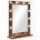 VidaXL vidaXL Vanity Mirror Rectangular Smoked Oak 70 x 50 x 18 cm 2