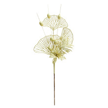 Ginkgo dorato luminoso, piante artificiali in plastica di alta qualità, steli pieghevoli per decorazioni personalizzate, ornamenti ideali per eventi