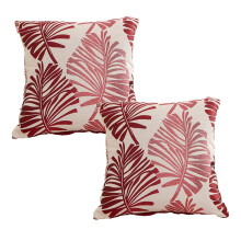 Zomerse palmdecoratie, decoratieve kussens voor buiten, kleurechte en duurzame sierkussenhoezen met verborgen ritssluiting, set van 2 stuks voor