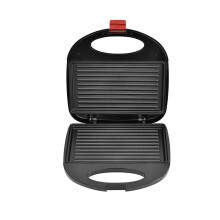 Lett å rengjøre paninipresse, elektrisk sandwichjern med non-stick-belagte plater for rask og jevn matlaging, indikatorlamper og kjølig håndtak