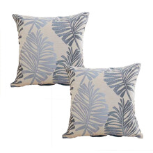 Chique linnen kussenhoezen met borduursels voor een persoonlijke touch in uw woonkamer, set van 2 (45x45cm)