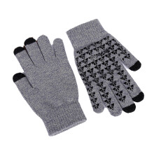 Guantes de punto antideslizantes con calidez térmica, puntas de los dedos compatibles con pantallas táctiles y ajuste elástico unisex, protección