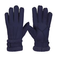 Guantes de cuero cálidos para hombre, diseño aislante con forro de microfibra, guantes de conducción para clima frío, resistentes al agua y al