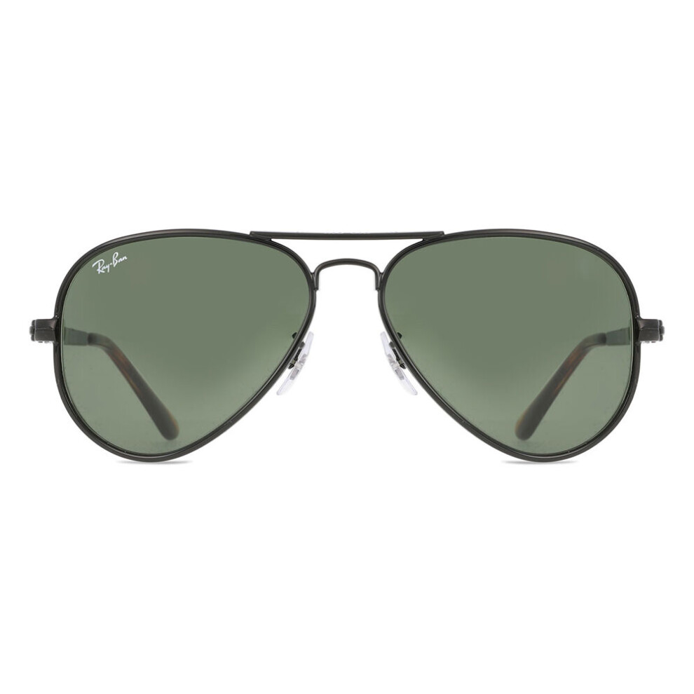 Ray-Ban Sunglasses RB3925 AVIATOR MAX 002/31 Polished Black w/ Dark Green 62 mm - Image 4