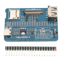 Compute Module5Nano basiskaart met USB Type-A MiPi-interface, ventilatoraansluiting, opstartknop, compacte behuizing, industrieel ontwerp, 40-pins