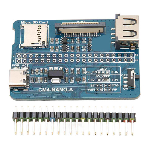 Compute Module5Nano basiskaart met USB Type-A MiPi-interface, ventilatoraansluiting, opstartknop, compacte behuizing, industrieel ontwerp, 40-pins