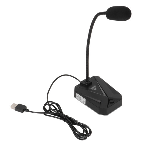 Professionele streamingmicrofoon met LED-indicator en verstelbare nek. 1