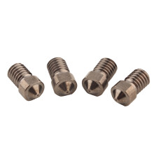 Düsensatz aus gehärtetem Stahl für High-Speed-Ethernet, 0,4 mm V6-Düse, 4-teiliges Set, glatte Innenwand, professionelles 3D-Druckerzubehör für