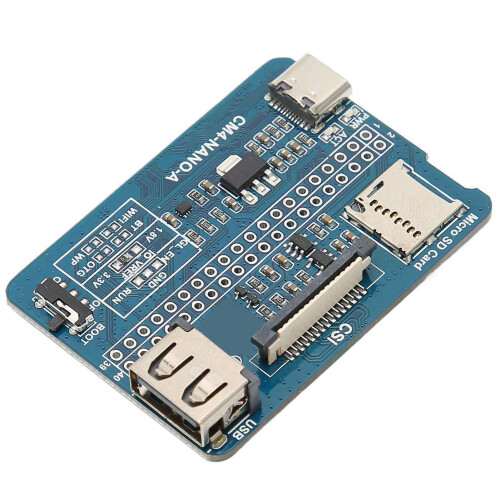Compute Module5Nano basiskaart met USB Type-A MiPi-interface, ventilatoraansluiting, opstartknop, compacte behuizing, industrieel ontwerp, 40-pins 2