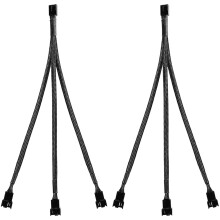 Fläktsplitter för datorkylning, PWM-fläktsplitterkabel 1 till 3-omvandlare, enkel installation och hållbar kabel för 4-pins och 3-pins