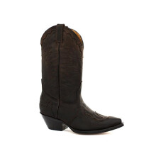 Grinders Mens Louisiana Brown Real Leather Boot Cowboy Western Pointed Toe Boots (UK 12/ EU 46)