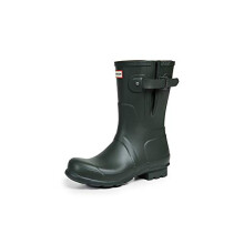 HUNTER Mens Original Short Rain Boot, Dark Olive, 8 UK