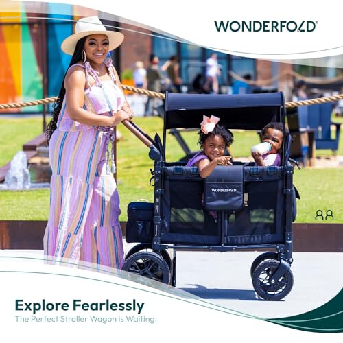 WonderFold W2 Luxe Stroller Wagon Charcoal Grey 1