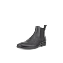 ECCO Men's Milan Plain Toe Double Gore Chelsea Boot, Black, 13-13.5
