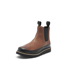 SOREL Men's Slabtown 62 Chelsea Waterproof Boot, Tobacco/Black, 9.5 UK
