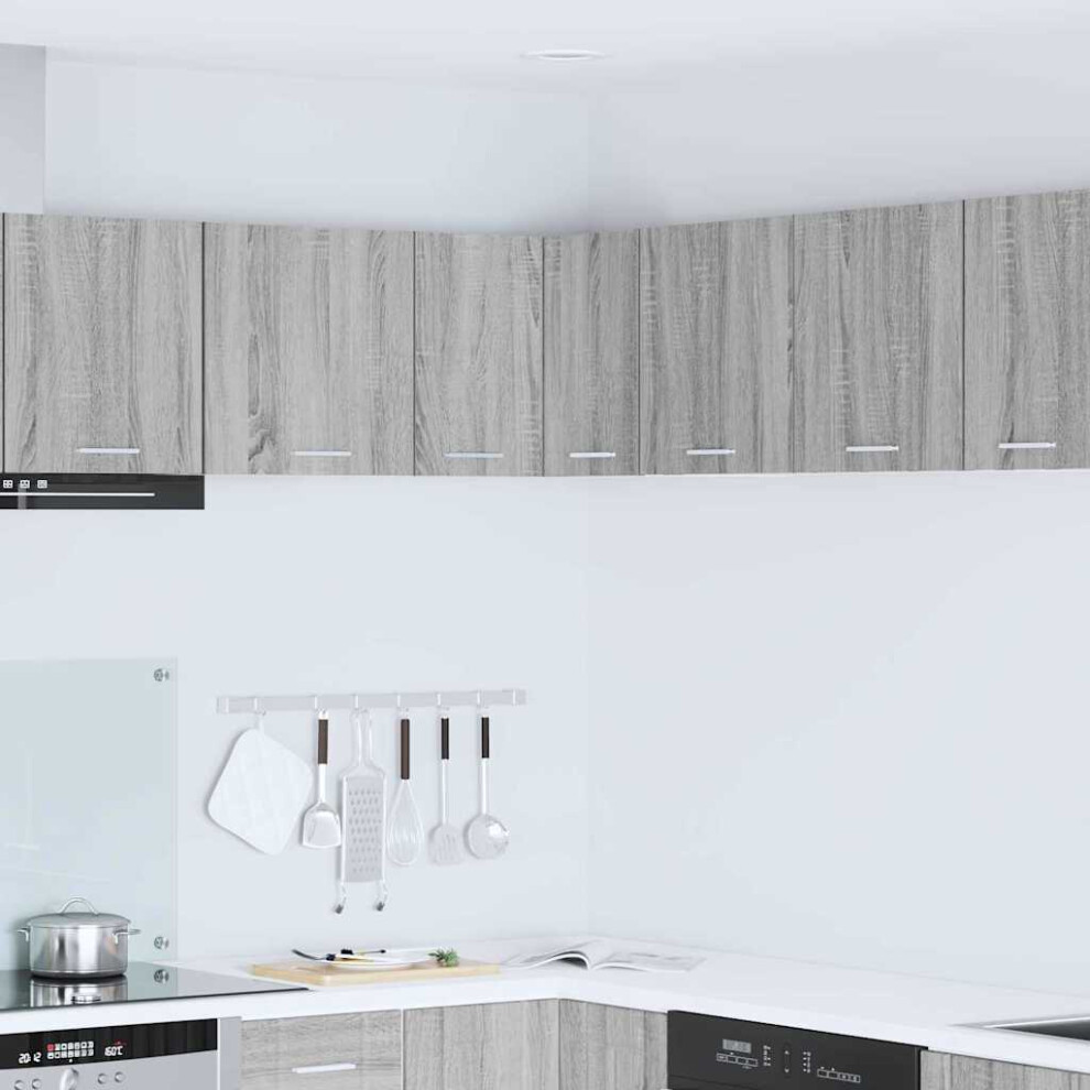 Vidaxl Hanging Cabinet Grey Sonoma And White 57 X 57 X 40 Cm