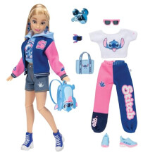 Disney ILY 4ever Fashion Dolls Ispirate a Stitch con Giacca Varsity 11,5" Alta con 13 Punti di Articolazione