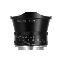 TTArtisan 7.5mm F2.0 APS-C Large Aperture Cameras Lens Fisheye Lens Compatible with Fuji X Mount Camera X-A1, X-A10, X-A2, X-A3, X-A5, X-A7, X-M1,