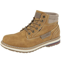 Mens Lace Up Fashion Sporty Casual Walking Trail Ankle Boots Shoes Size 6-12 - Honey - UK 6