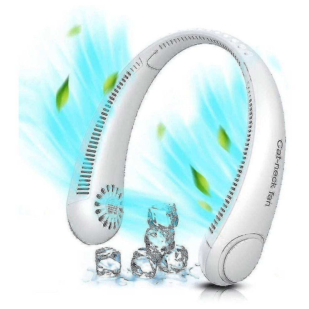Portable Neck Fan, Hands Free Bladeless Fan, 4000 Mah Battery Operated Wearable Personal Fan, Leafless, Rechargeable-image-OPC-PWPMFF6-NEW