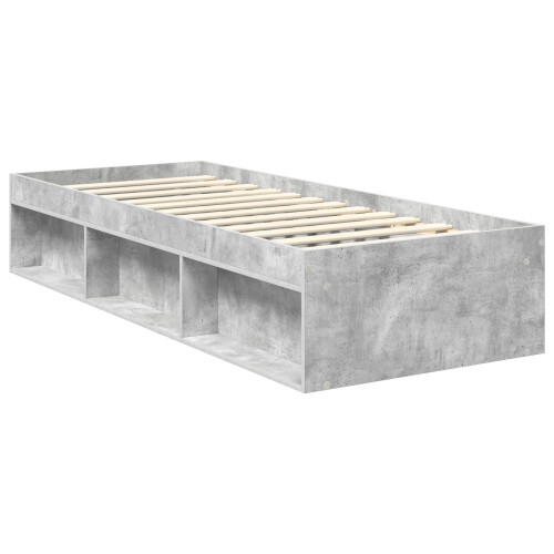 VidaXL vidaXL Bed Frame Concerte Grey 75 x 190 cm Solid Pine Wood 1