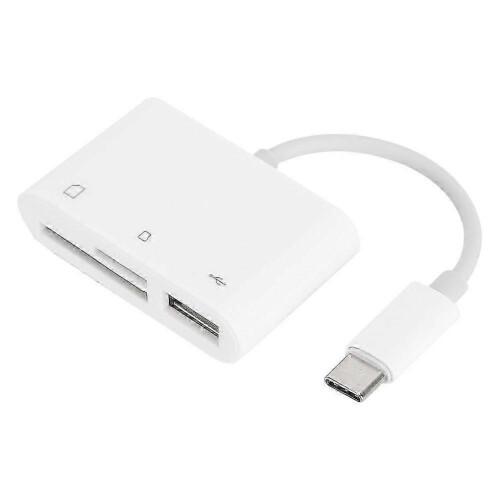 USBC to SD/TF Card Camera Reader Adapter Converter MultiFunction Memory Cable Writer